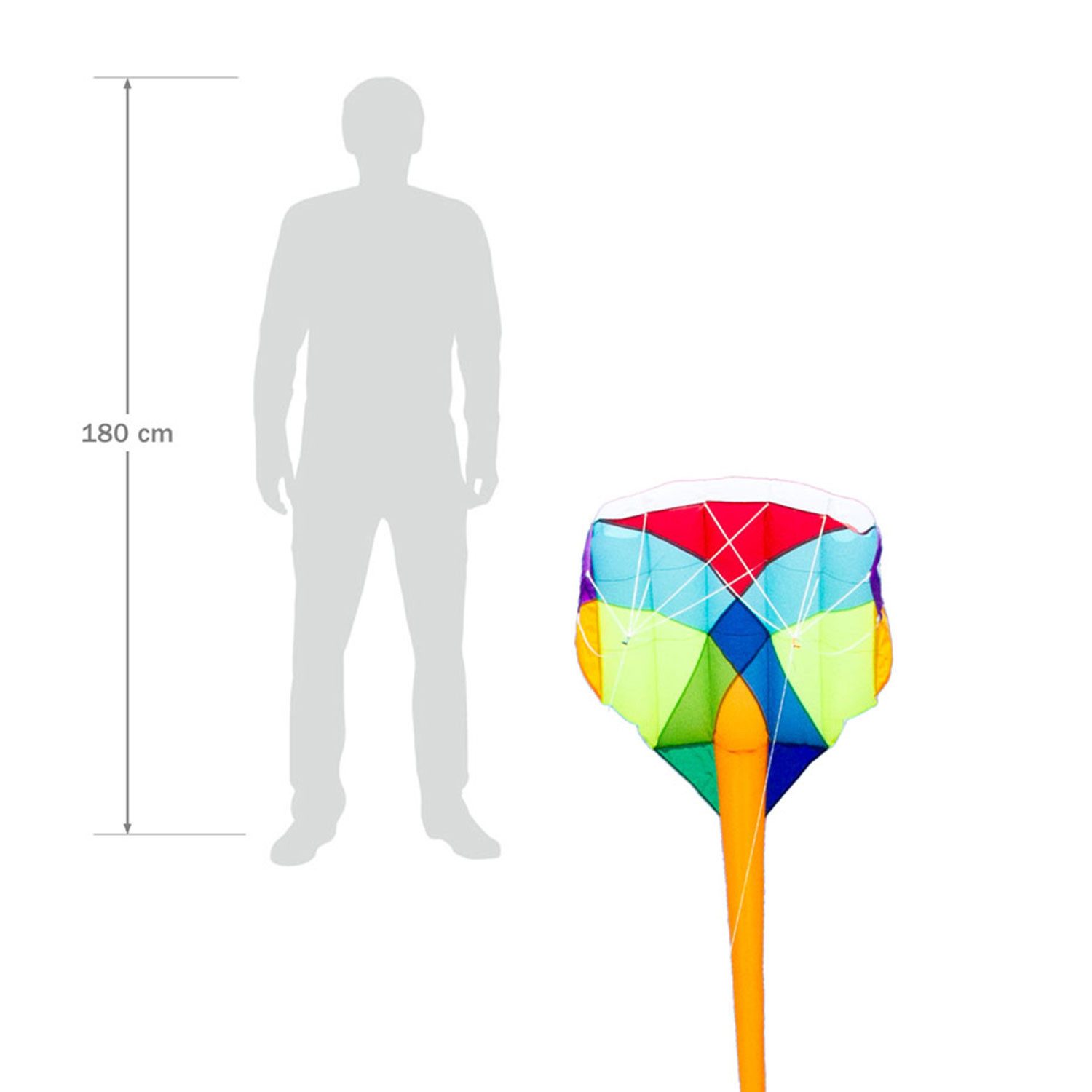 HQ Flug-Drache HQ Kinderdrachen Einleiner/Zweileiner Lenkdrachen Multi-Kite Prisma, kann als Eineiner oder Zweileiner geflogen werden