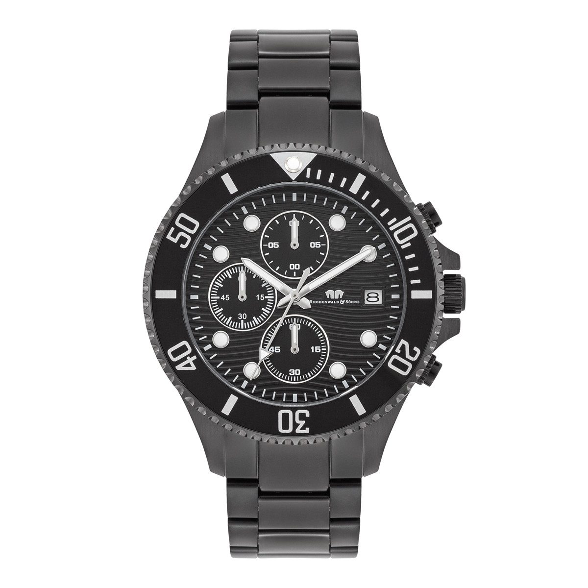Rhodenwald & Söhne Chronograph Nightstorm schwarz Nightstorm, Armband aus E günstig online kaufen