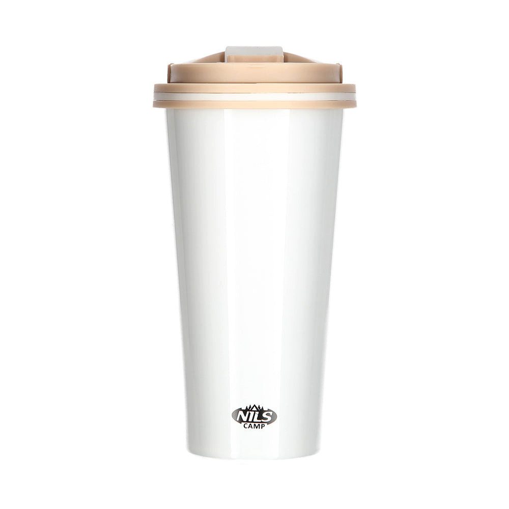Nils Thermobecher Isolierbecher Kaffeebecher Trinkbecher, 1-tlg., Edelstahl, doppelwandig, rutschfester Boden, Transportgriff