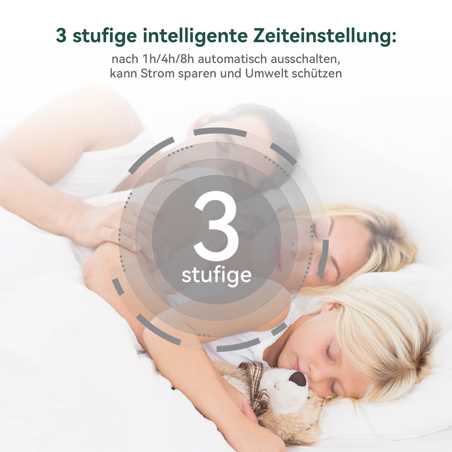 3 Deckenventilator Intelligente cm, und Beleuchtung 132 Fernbedienung Flügel, Zeiteinstellung Leistungsstufen, mit 35W, DC, 5 SONNI leise