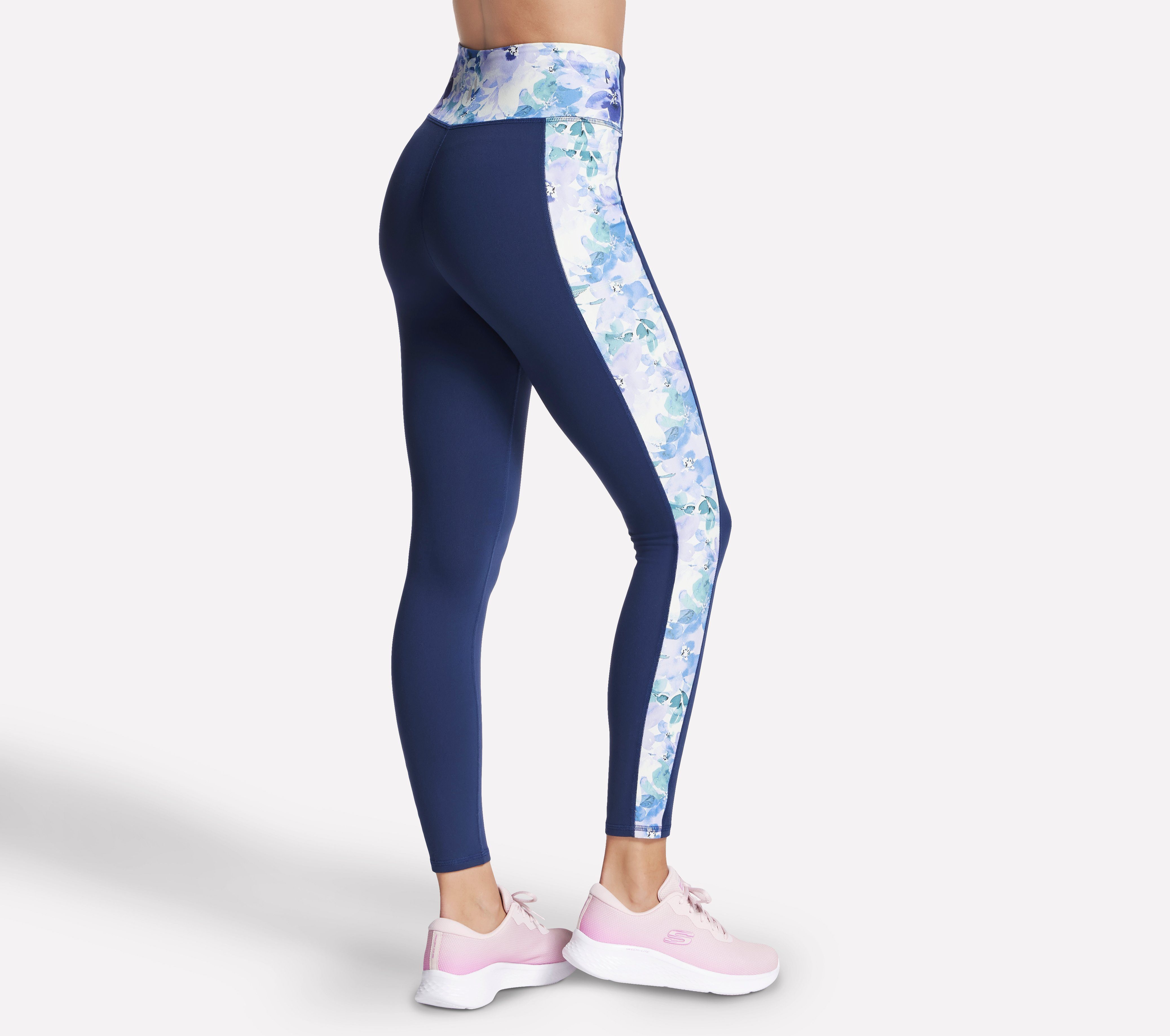Skechers Funktionstights BLUE SEASCAPE FLORAL aus Nylon und Elasthan, elastisches Material, auch in großen Größen