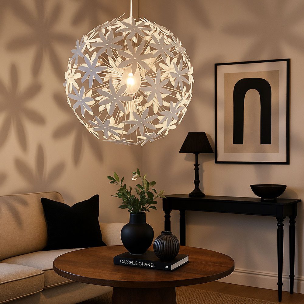 GLOBO LIGHTING Hängeleuchte, Leuchtmittel nicht inklusive, Design Pendel Leuchte Schlaf Zimmer Decken Hänge Lampe Blüten