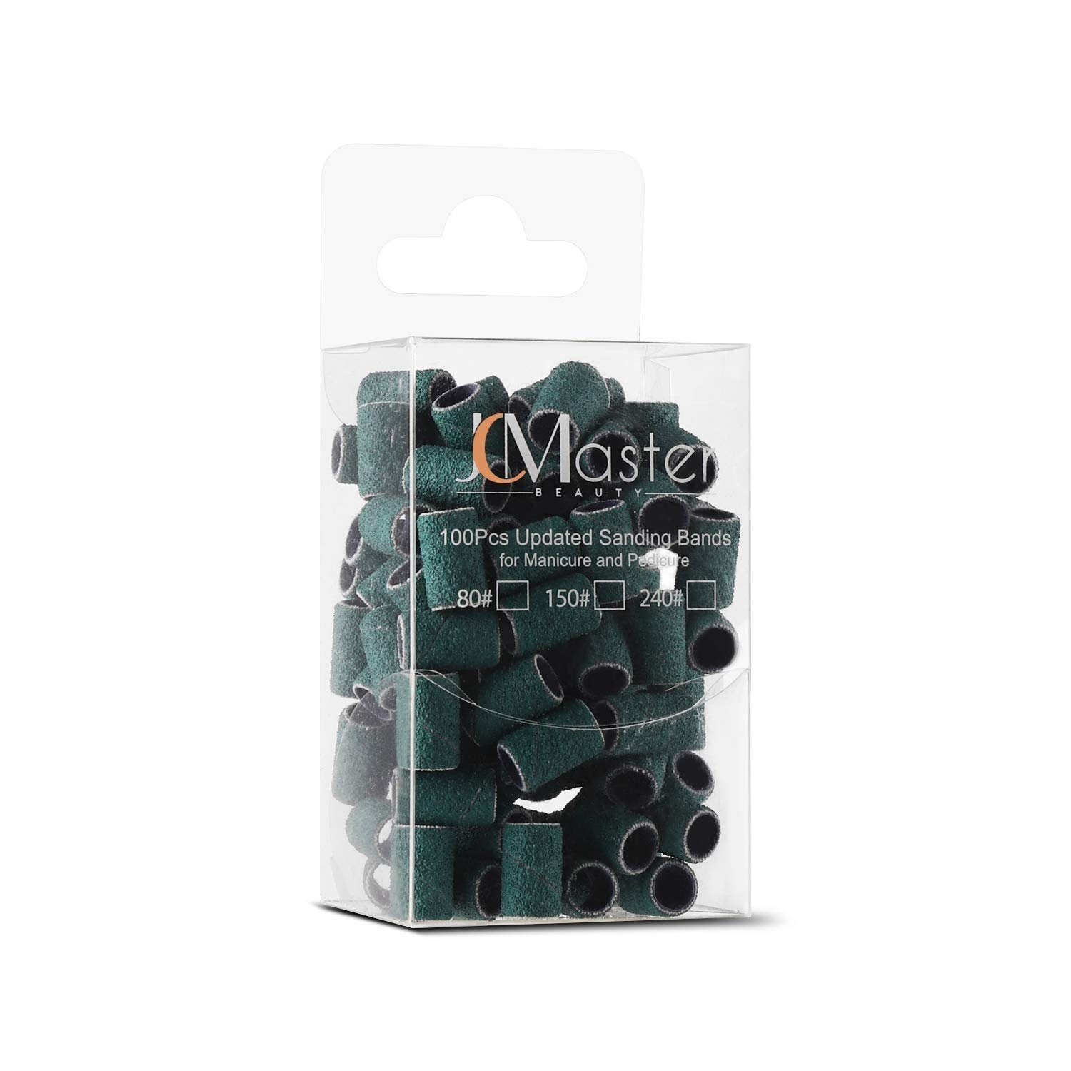 JCMaster Maniküre-Pediküre-Set, 100x Nagelfräser Schleifhülsen 240 Schleifband