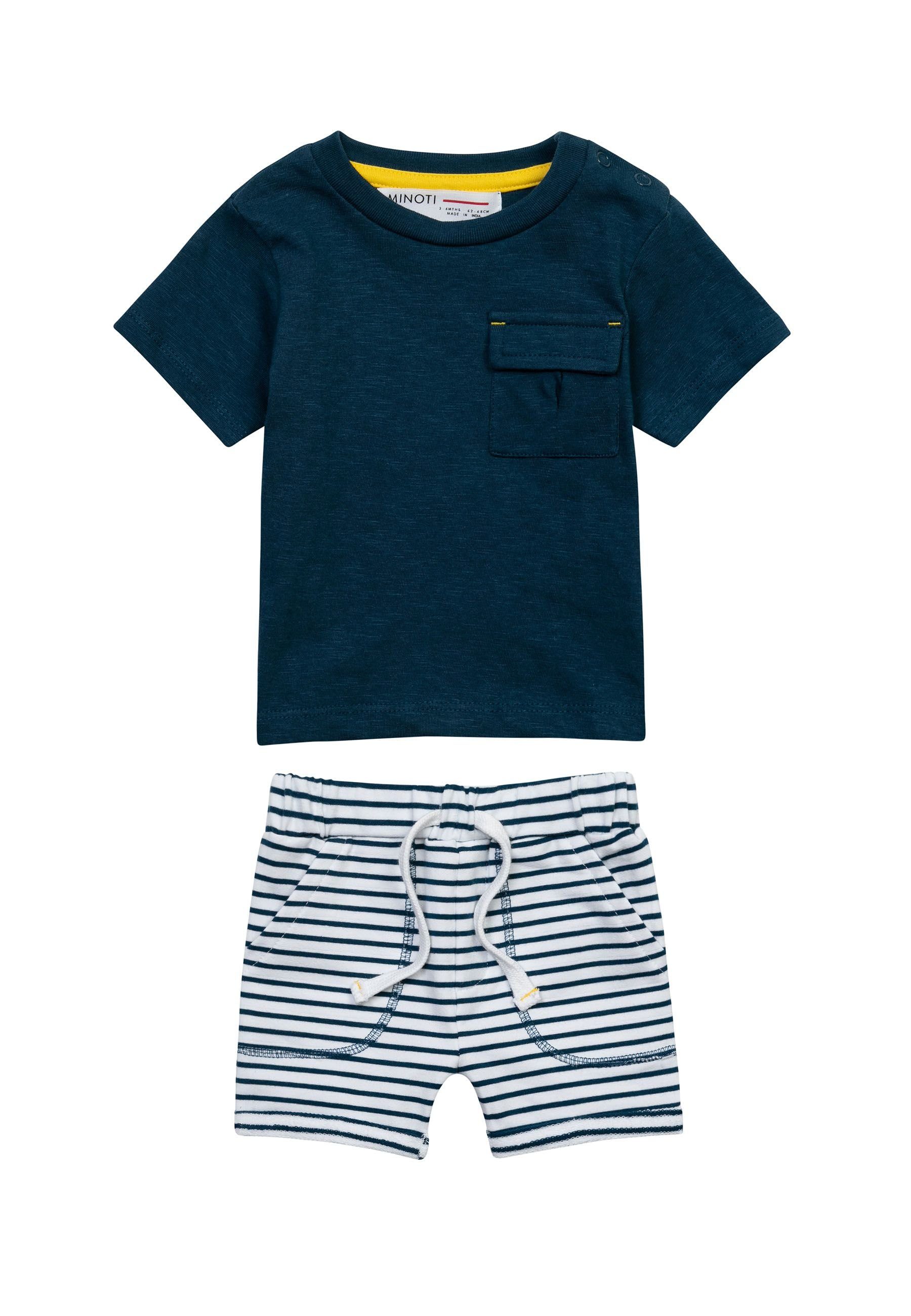 Shorts Dunkelblau Shorts & T-Shirt MINOTI und T-Shirt (3m-3y)