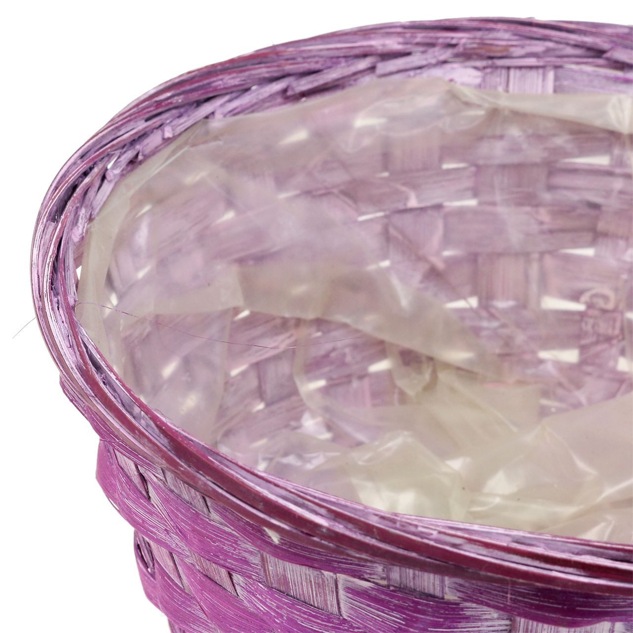 Florists Products Dekokorb Runde Spanschale in Lila/Weiß/Rosa, Dekokorb, Pflanzschale Ø, 8 Stück