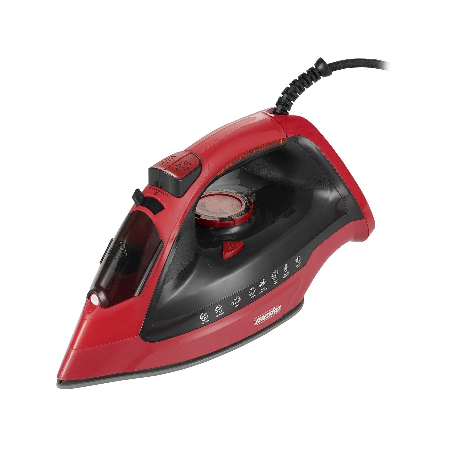 Mesko Dampfbügeleisen MS 5031 Dampfbügeleisen 3000 W - 400 ml, 5 Funktionen, 2400 W, Keramiksohle, Anti-Kalk, Anti-Tropf