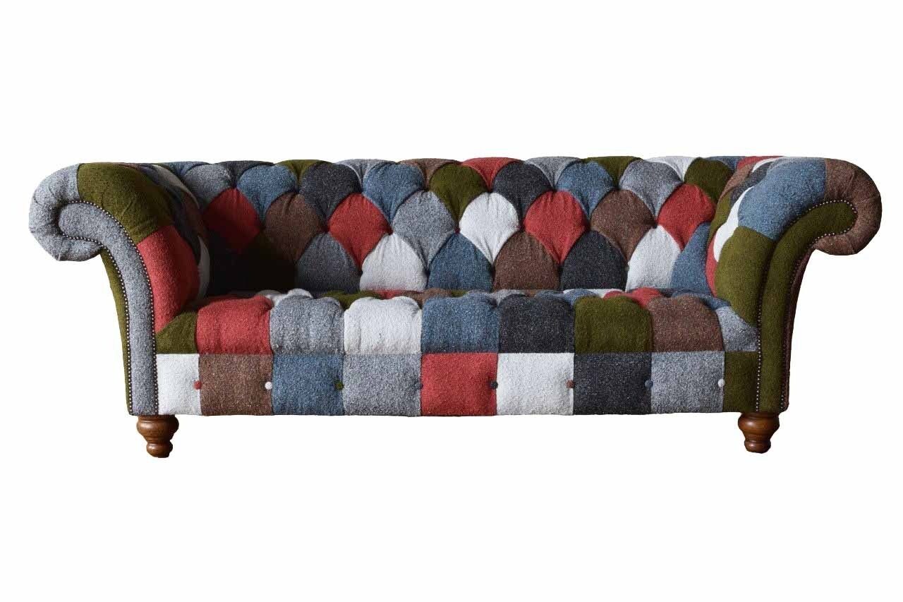 JVmoebel Sofa Bunte Chesterfield Couch Luxus Dreisitzer Modernes 3-Sitzer Sofa, Made in Europe