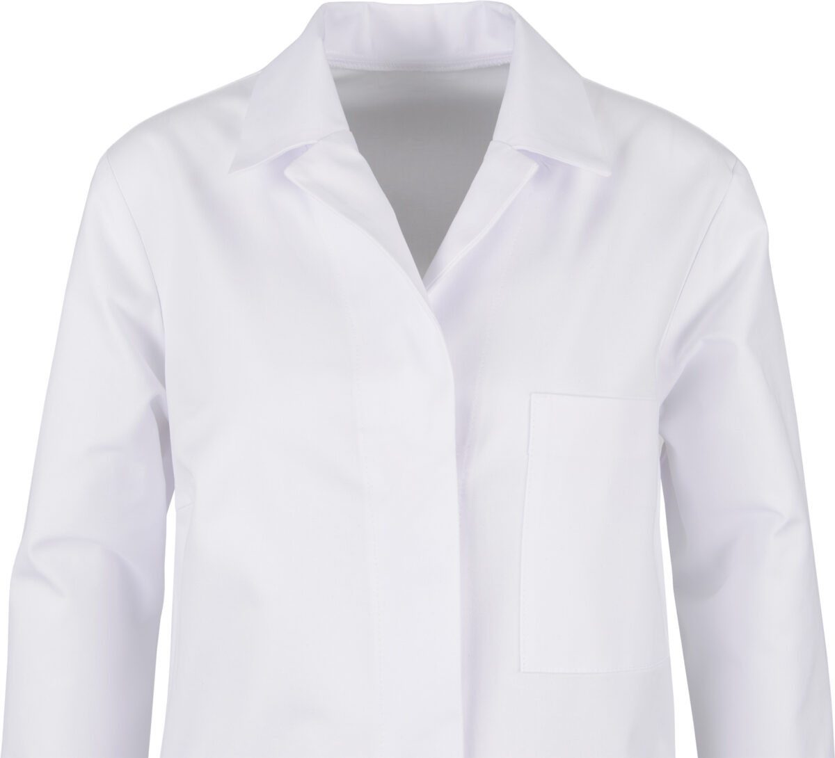 BEB Arbeitsjacke beb MEDIZIN Damen Mantel Arztkittel Langarm Revers Baumwolle Weiß
