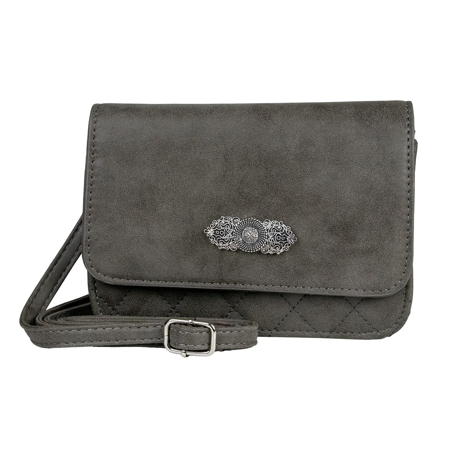 Trachtenland Trachtentasche Gesteppte Handtasche 'Fabia' mit Trachten Applikat