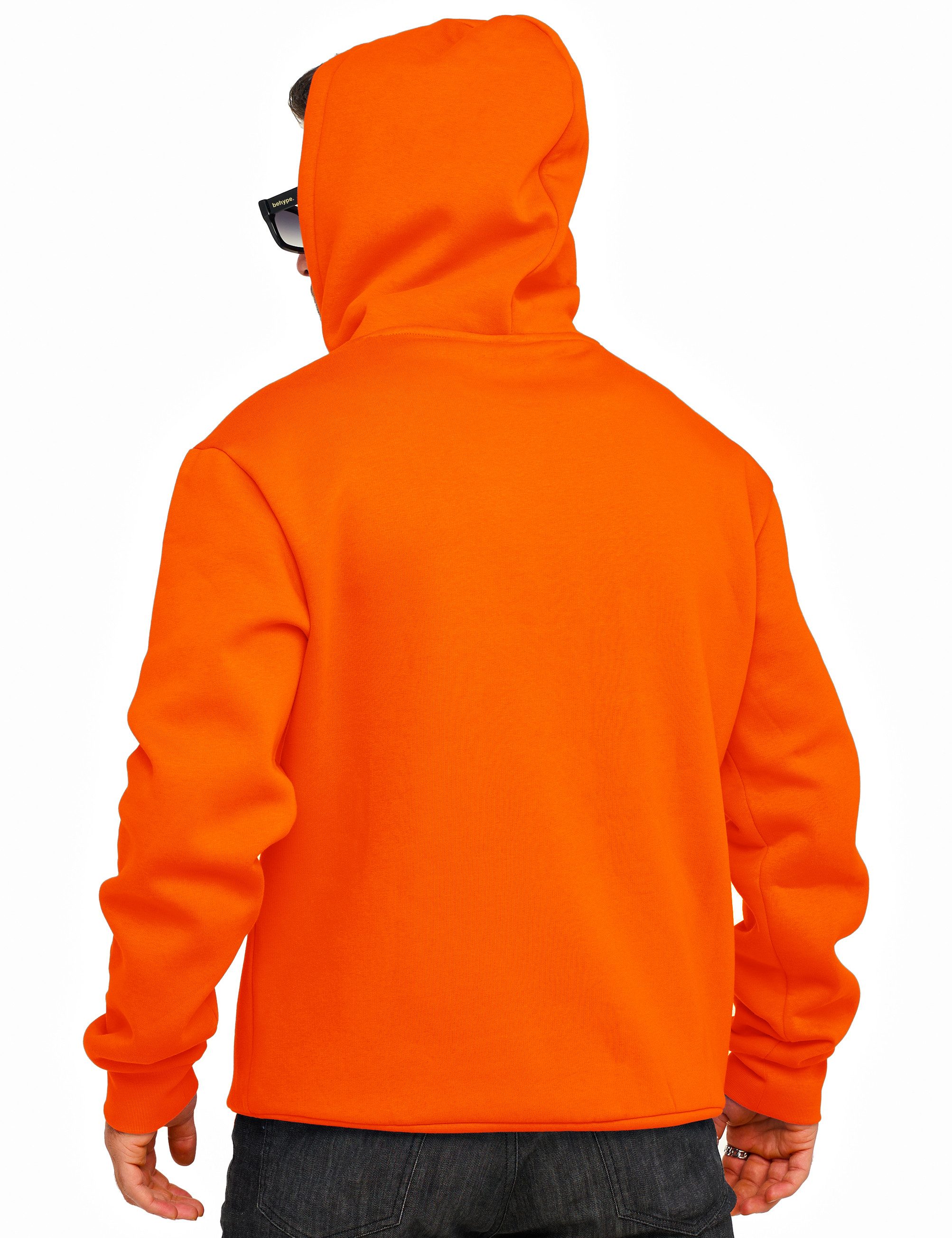 DAILY COTTON Hoodie im Oversize Schnitt Unifarben - Kapuzenpullover Loose-Fit Herren Basic Kapuzen-Sweatshirt Oversized Raglan Sweater