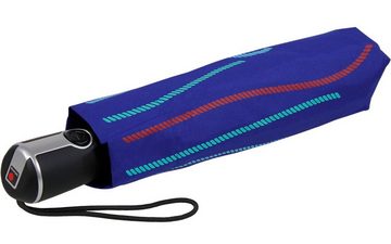 Knirps® Stockregenschirm Large Duomatic mit Farbwechsel - Wet Print Rope, bei Nässe färben sich die weißen Fäden bunt