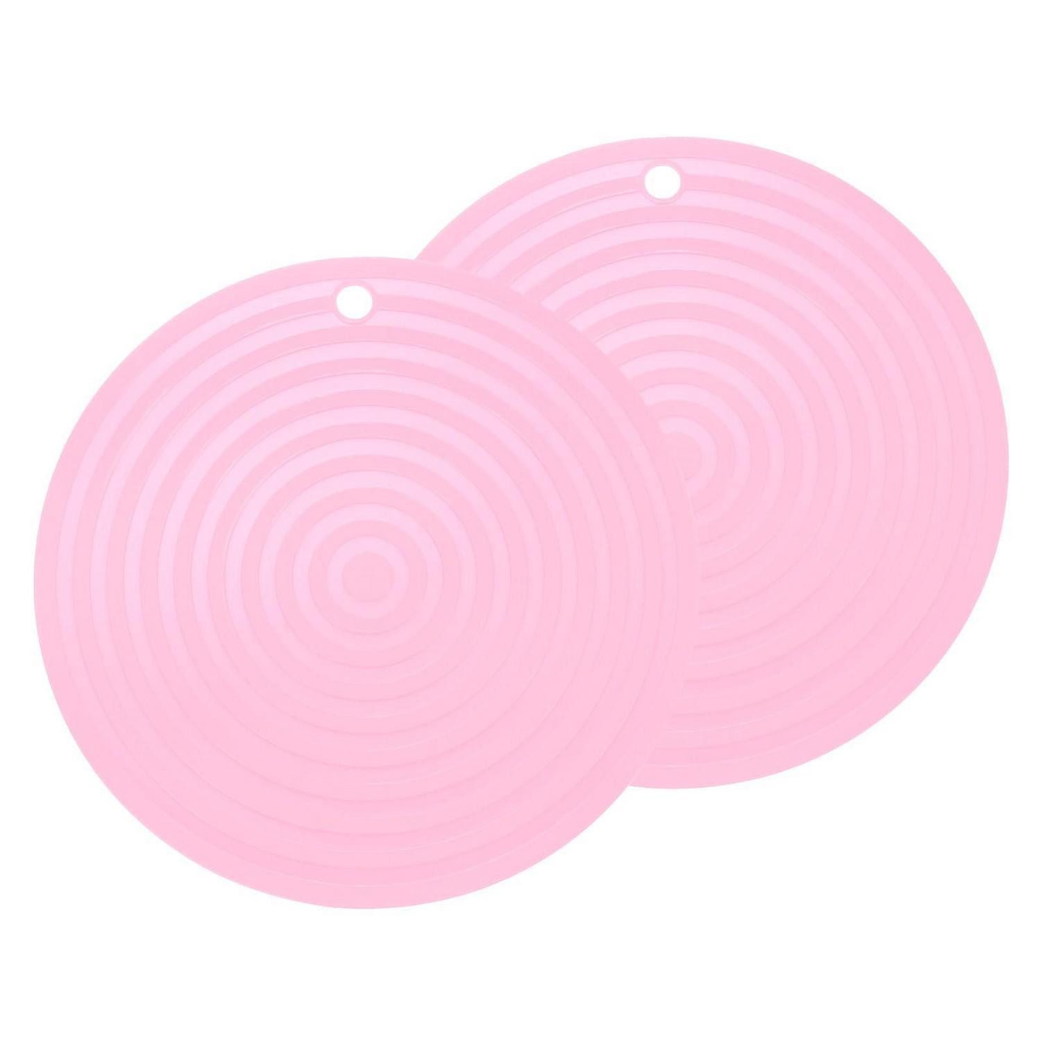 LuxusKollektion Topfuntersetzer Silikon Topfuntersetzer 2Stk Pink 23.6cm