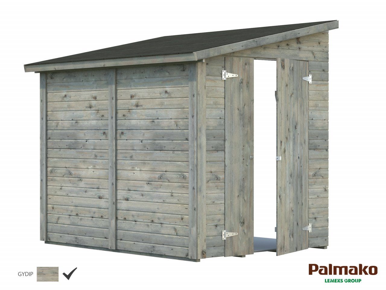 Palmako Gerätehaus Mia 3,4 Holz farblos cm Gartenhaus, 222x165 BxT