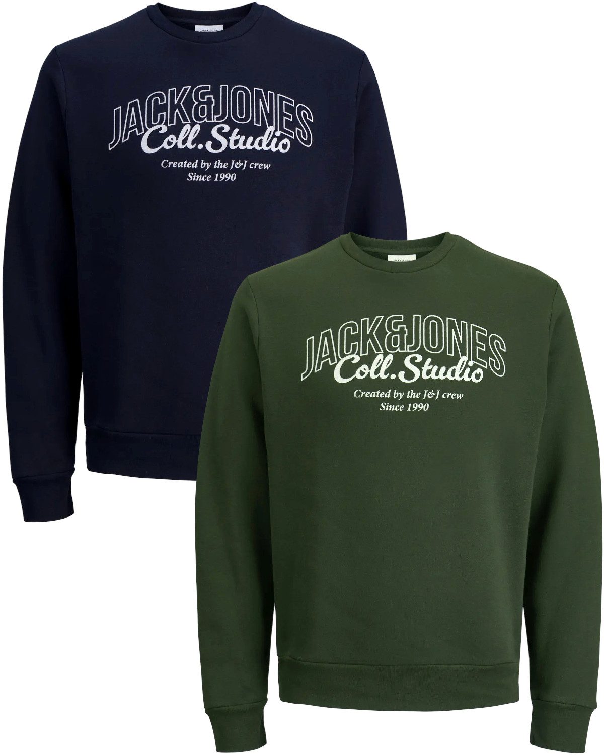 Jack & Jones Rundhalspullover (Spar-Set, 2er Pack) mit angeregter Innenseit günstig online kaufen