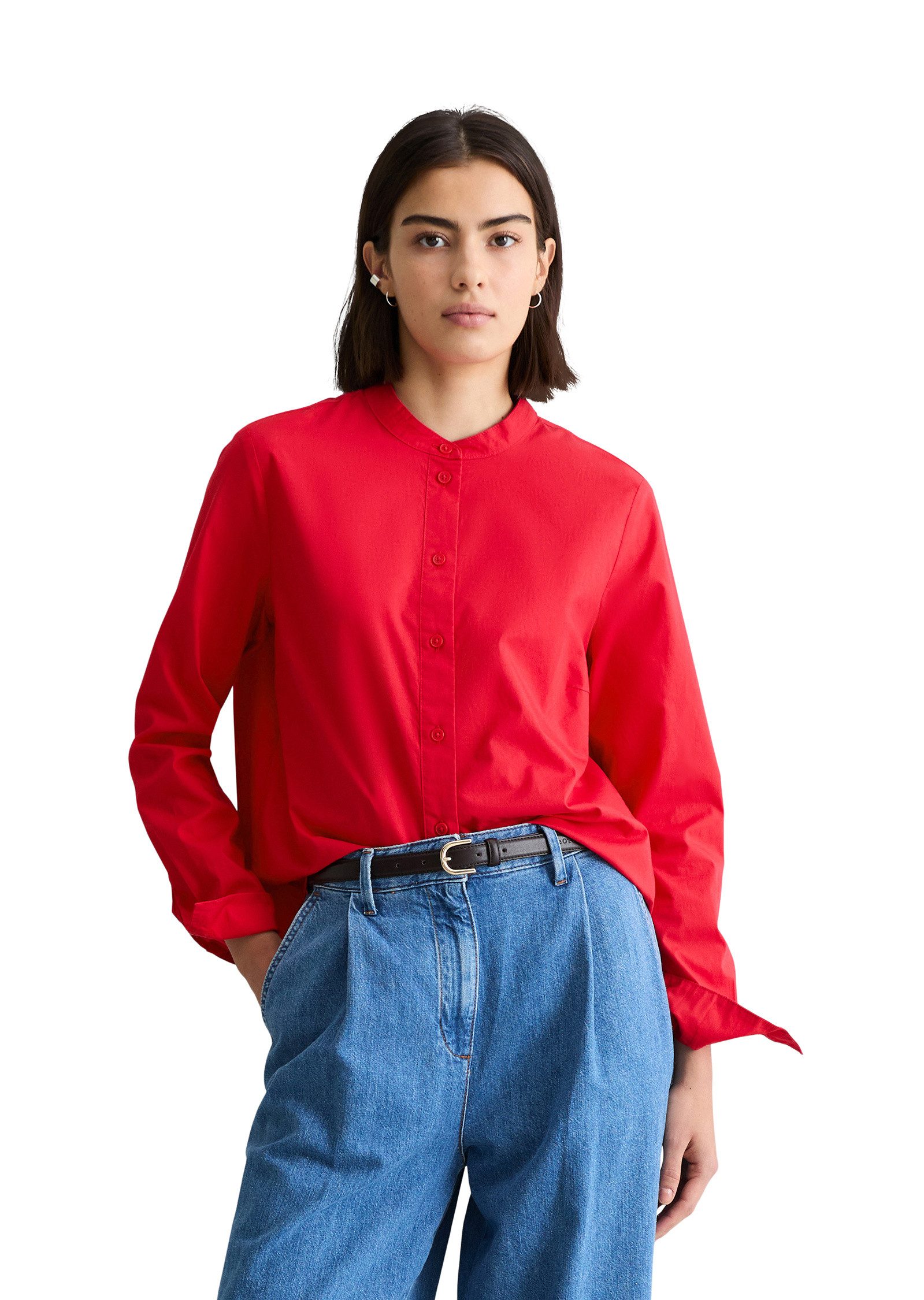 Marc O'Polo DENIM Langarmbluse aus reiner Bio-Baumwolle günstig online kaufen