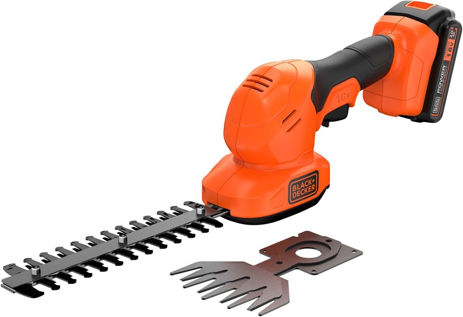 Black + Decker Akku-Grasschere Akku Gras- und Strauchscheren-Set (inkl. Akku, Ladegerät), (1 St)