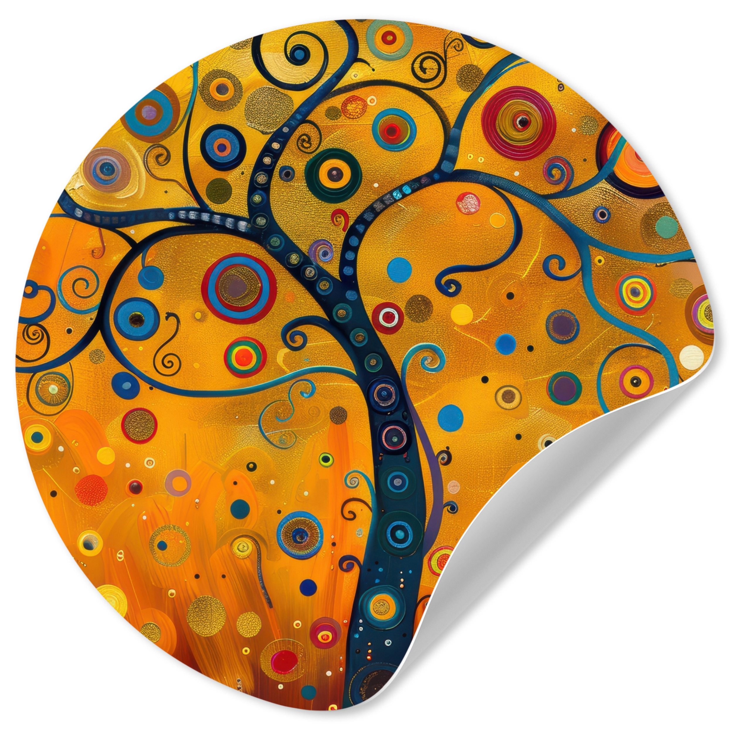 MuchoWow Wandsticker Abstrakt - Baum - Baum des Lebens - Modern (1 St), Wandtattoo Selbstklebend, Wohnzimmer Deko Aufkleber, 30x30 cm