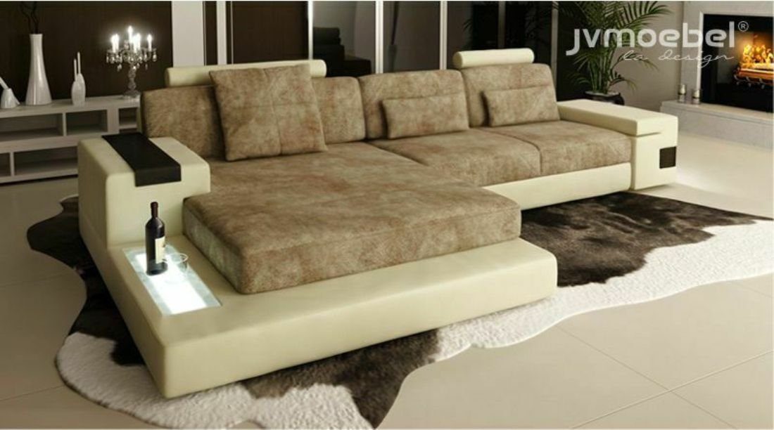 JVmoebel Ecksofa, Sofa Couch Ecksofa Eck Ecke Landschaft Polster Design Wohn L Form