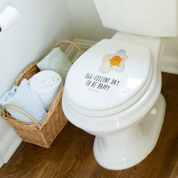 Mr. & Mrs. Panda WC-Sitz Spiegelei Ei - Weiß - Geschenk, lustige Sprüche, Gute Laune, WC-Sitz, (1-St), UV-beständiger Druck