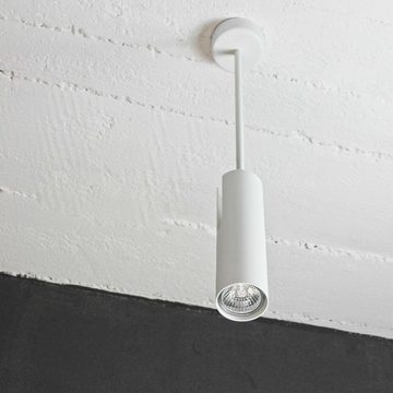 Licht-Erlebnisse Deckenstrahler EYE, ohne Leuchtmittel, Weiße Deckenlampe Metall schwenkbar Hängeleuchte Wohnzimmer Flur Lampe