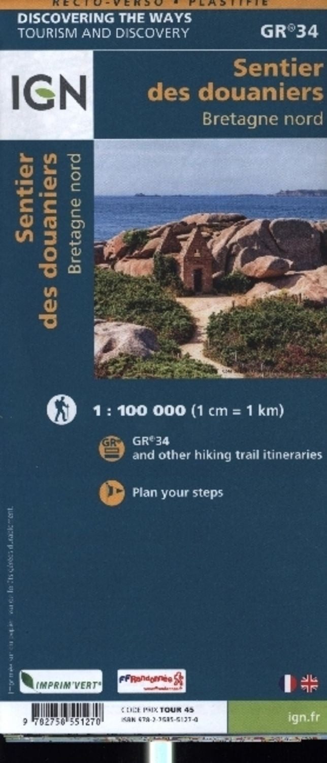 Sentier des Douaniers Bretagne Nord 1:100 000 / Collectif Ign