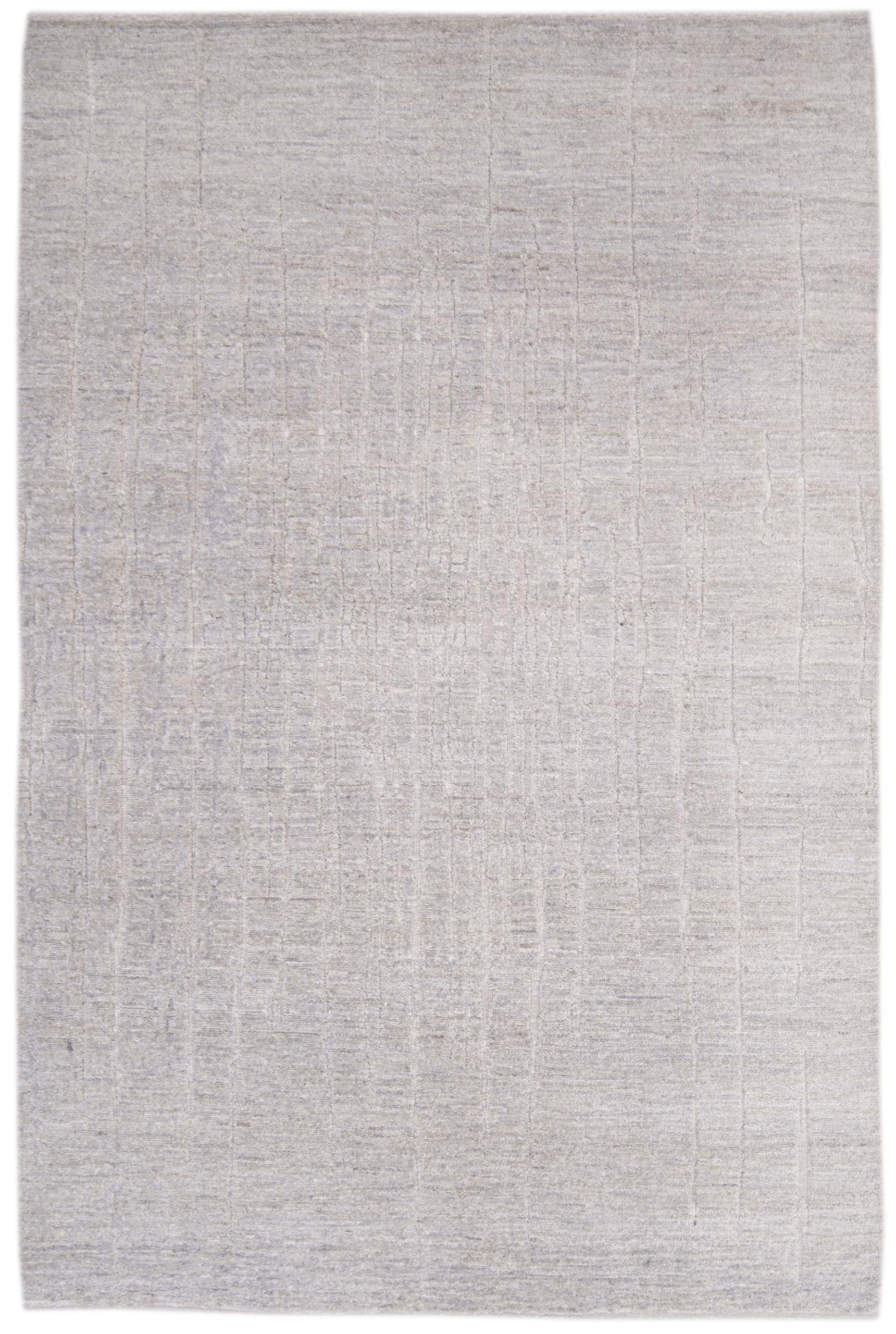 CABBEL Orientteppich Handgeknüpfter Designteppich MAHLI FINE aus Schurwolle 261 x 171 cm, Rechteckig, Höhe: 9 mm, Beige/Grau, Naturmaterial, Unikat, handgeknüpft