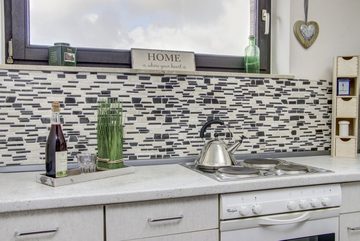 Mosani Bodenfliese Mosaik Marmor Naturstein beige creme schwarz anthrazit Küche