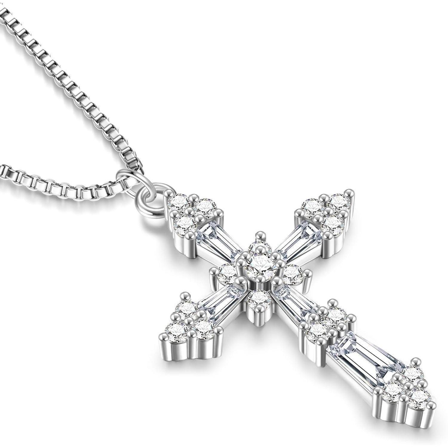 LuxusKollektion Kette und Anhänger Set Kreuz Kette Damen Gold Vergoldet Sil günstig online kaufen