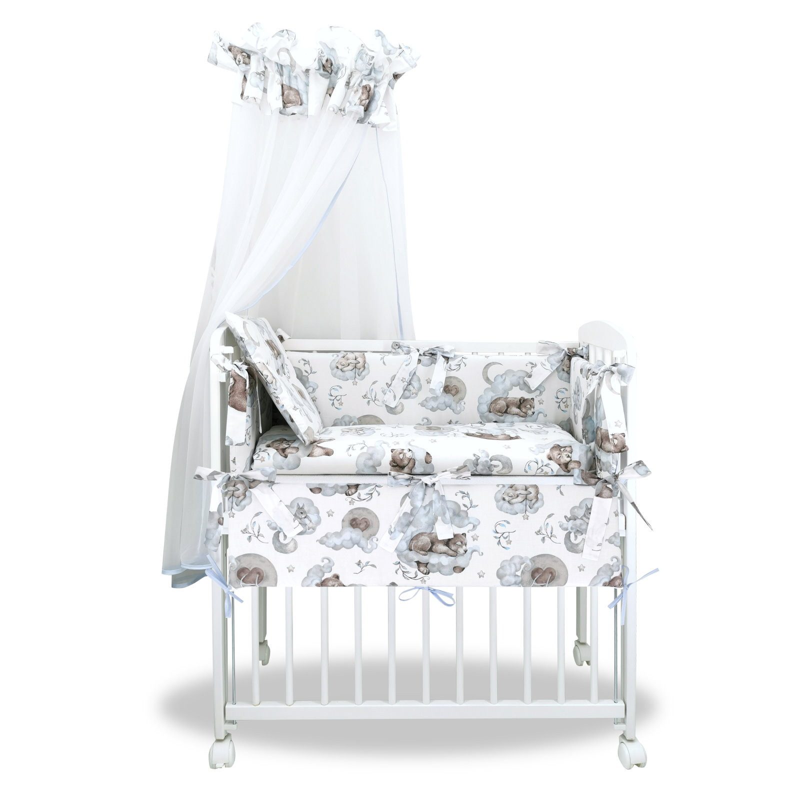 Beistellbett Babybett Teddy und Freunde Blau