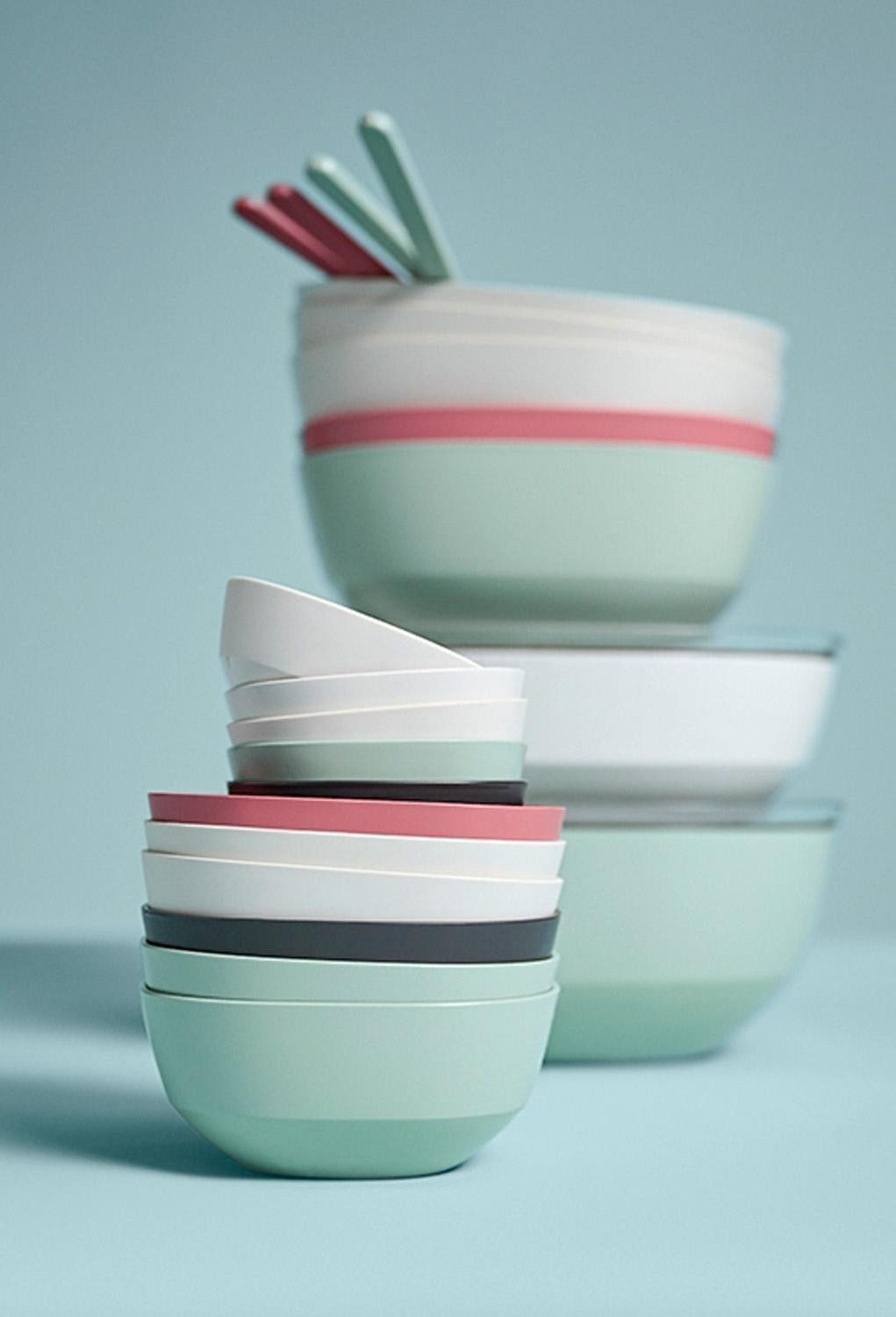 Mepal Müslischale SILUETA, Ø 15 cm, Grün, BPA-frei, Gefriergeeignet, Polypropylen, (1-tlg), Spülmaschinengeeignet, 750 ml