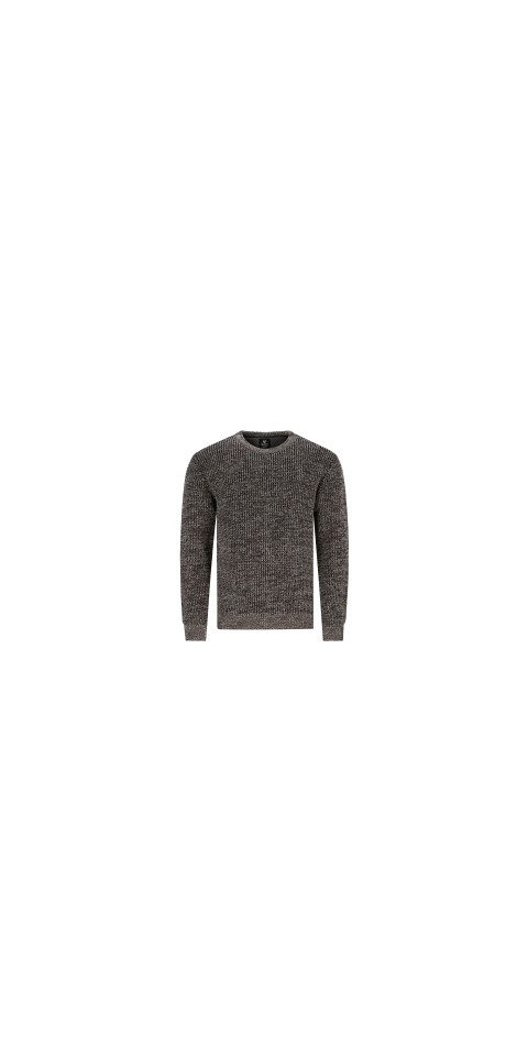 Strickpullover H Pullover RundhalsMulticolor 100% Baumwolle camelmelange