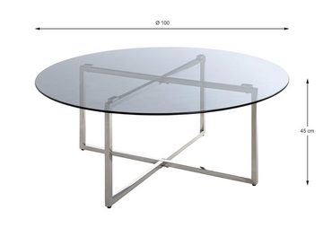 HAKU Beistelltisch HAKU Möbel Couchtisch - edelstahl-grau - H. 45cm