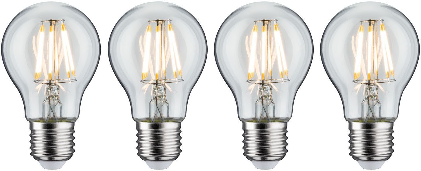 Paulmann LED-Filament 4er Pack 7W E27 klar 2700K, E27, 4 St., Warmweiß günstig online kaufen