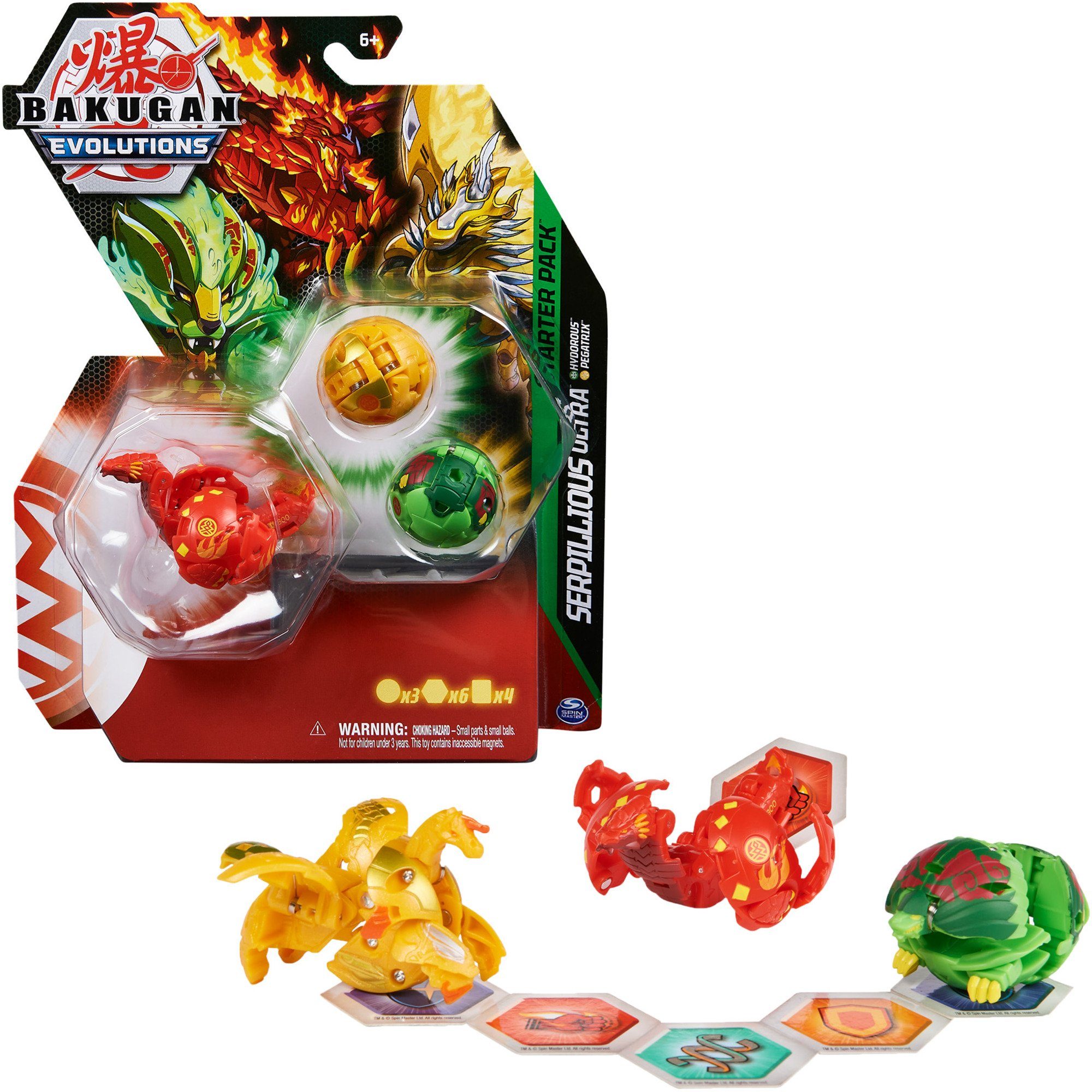 Spin Master Lernspielzeug Bakugan Evolutions Starter Pack mit 3 Bakugan,  Zielgruppe: Jugendliche, Schulkinder