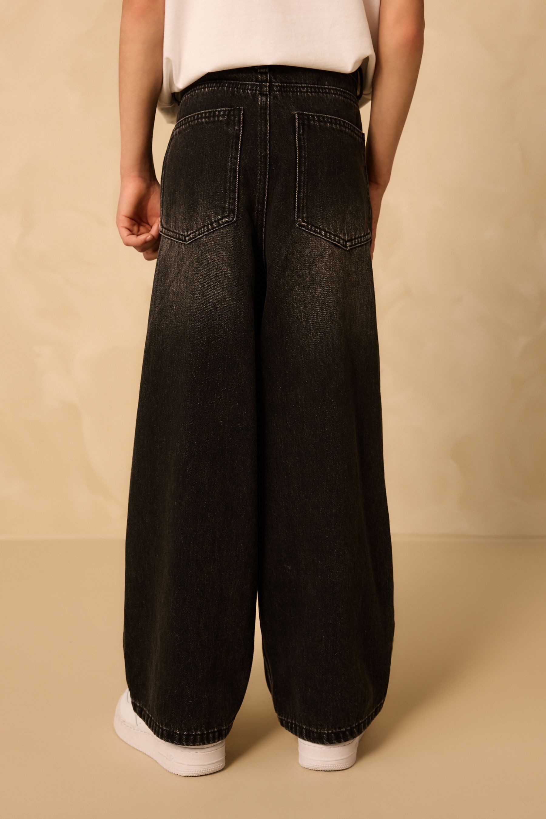 Next Weite Jeans Authentic Jeans 100 % Baumwolle – Super Wide Fit (1-tlg)