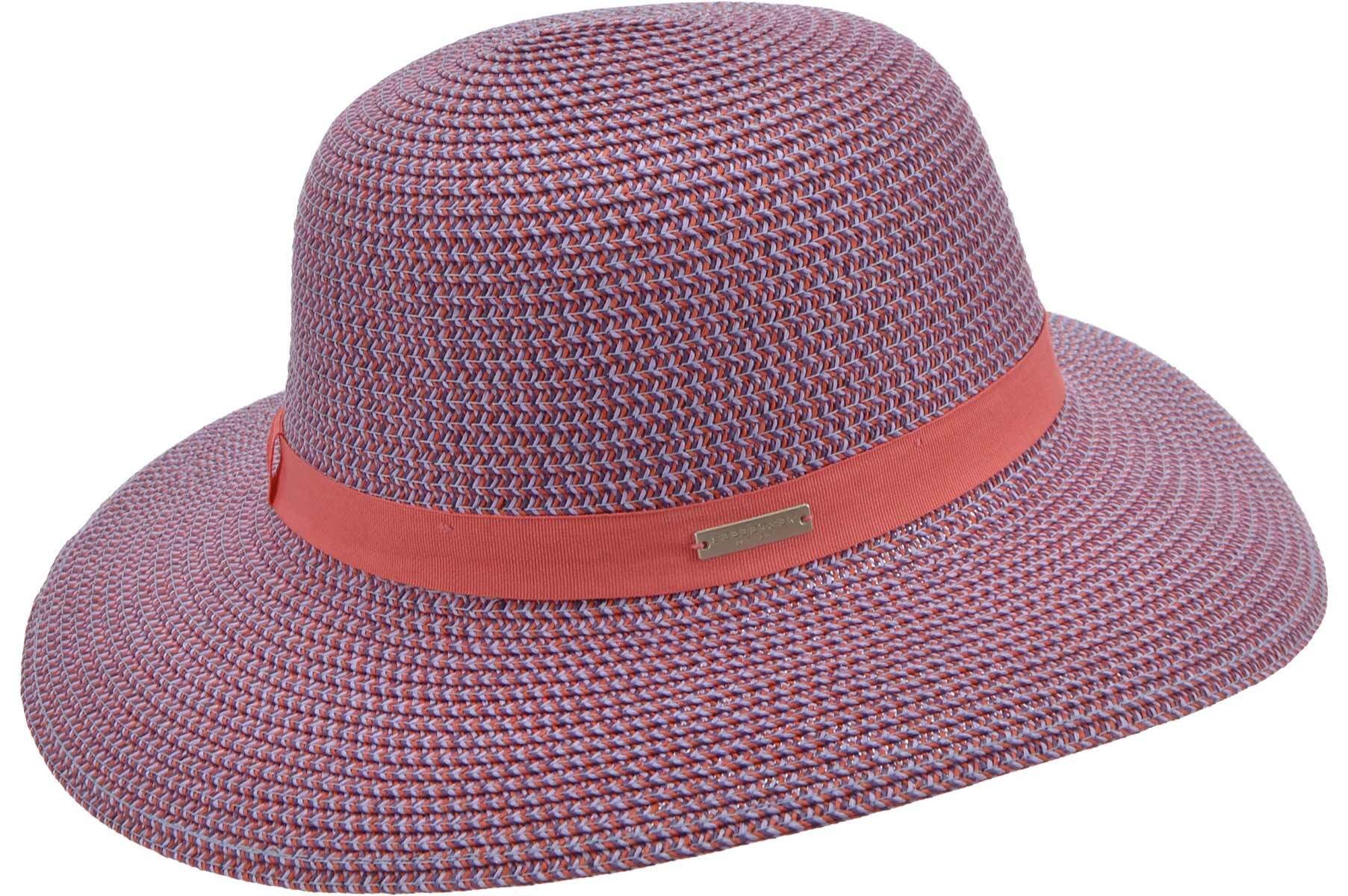 Seeberger Sonnenhut Papierstroh Mix Flapper mit Ripsbandumlage 54893-0
