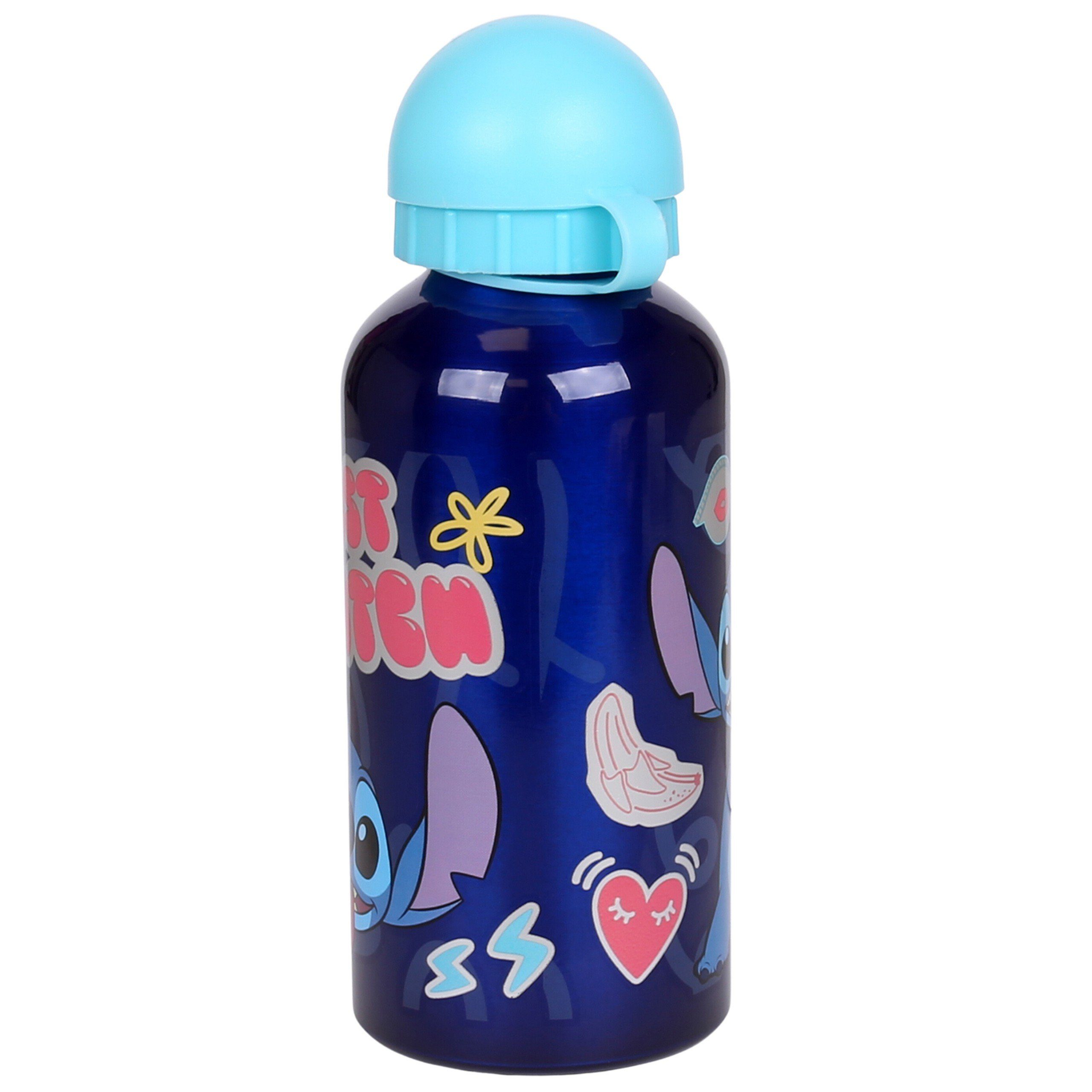 blau Trinkflasche/Bidon, 400ml Aluminium Sarcia.eu DISNEY Stitch Trinkflasche