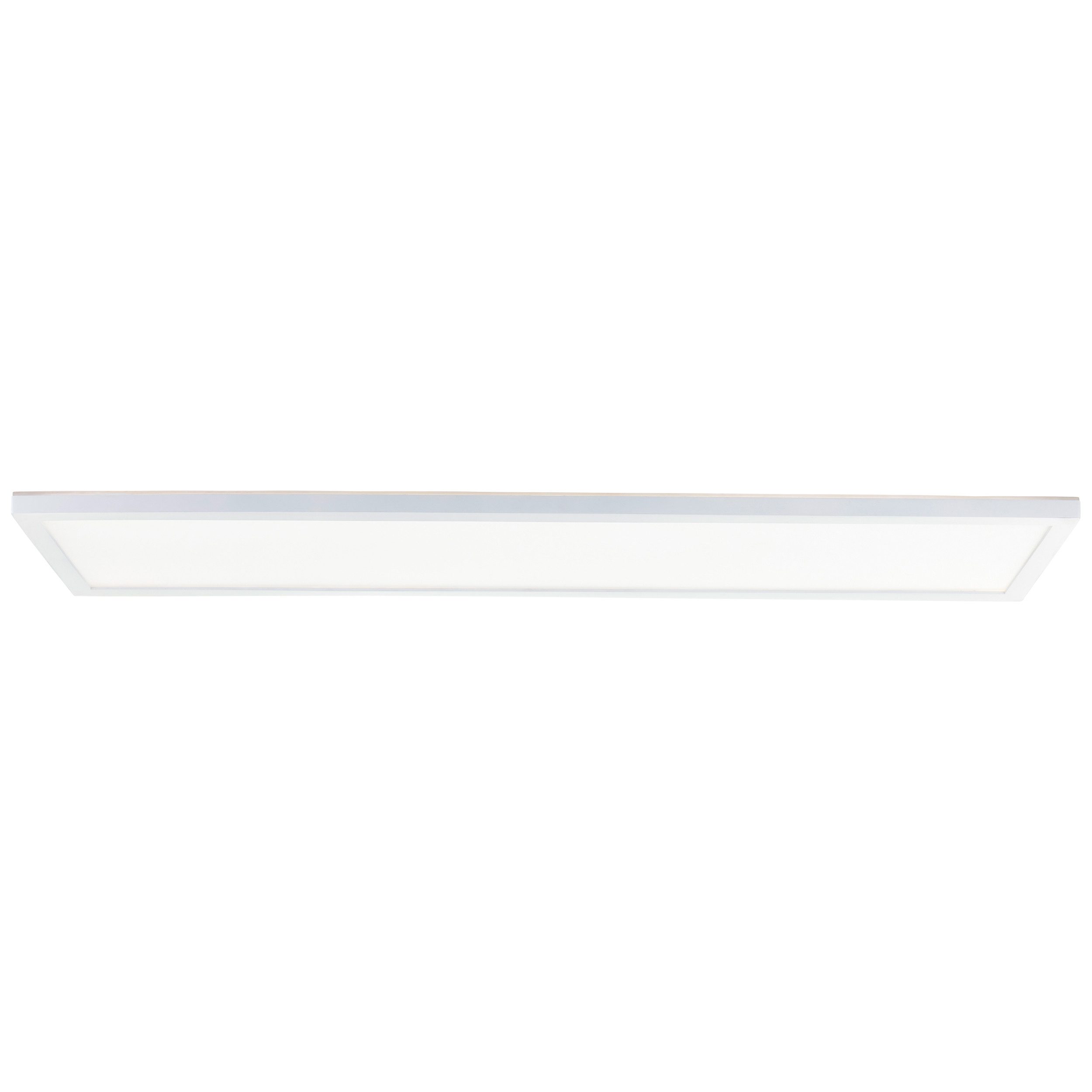 Brilliant LED Panel Lumaro, CCT - über Fernbedienung, Dimmfunktion, Nachtlichtfunktion, Timerfunktion, LED fest integriert, warmweiß - kaltweiß, LED Paneel, 96x25 cm, 3000 lm, 3000-6500 K, dimmbar, CCT, weiß