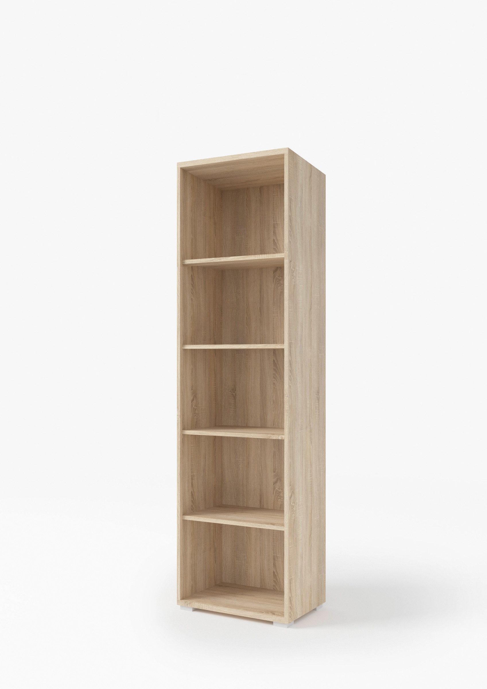 Bega Consult Aktenregal in Sonoma/Eiche mit 5 Fächern und 4 Einlegeböden, BxHxT: 52,5x186x35 cm