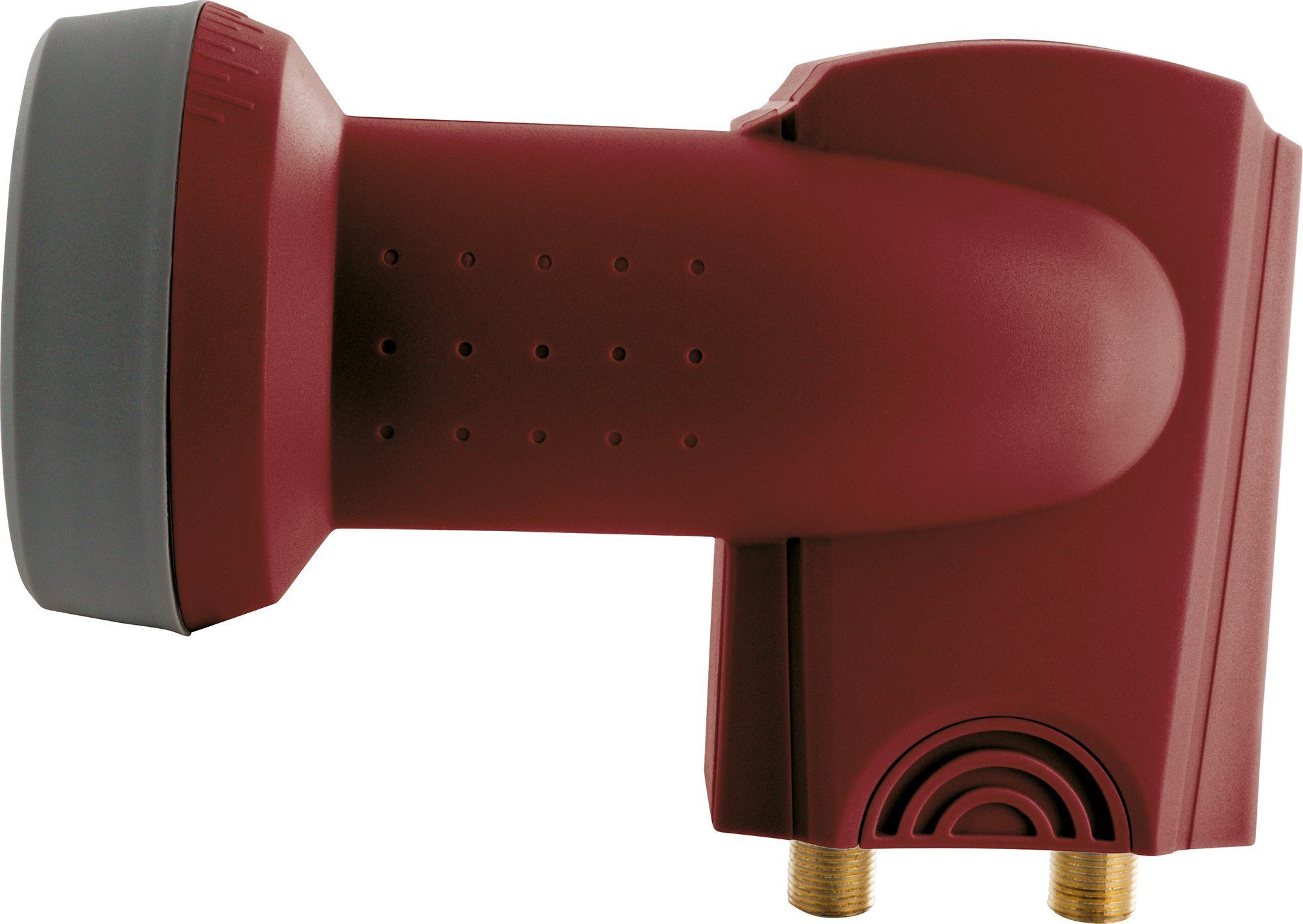 Schwaiger 714357 Universal-Twin-LNB (für 0 Teilnehmer, herausziehbare Wetterschutzabdeckung, ziegelrot)