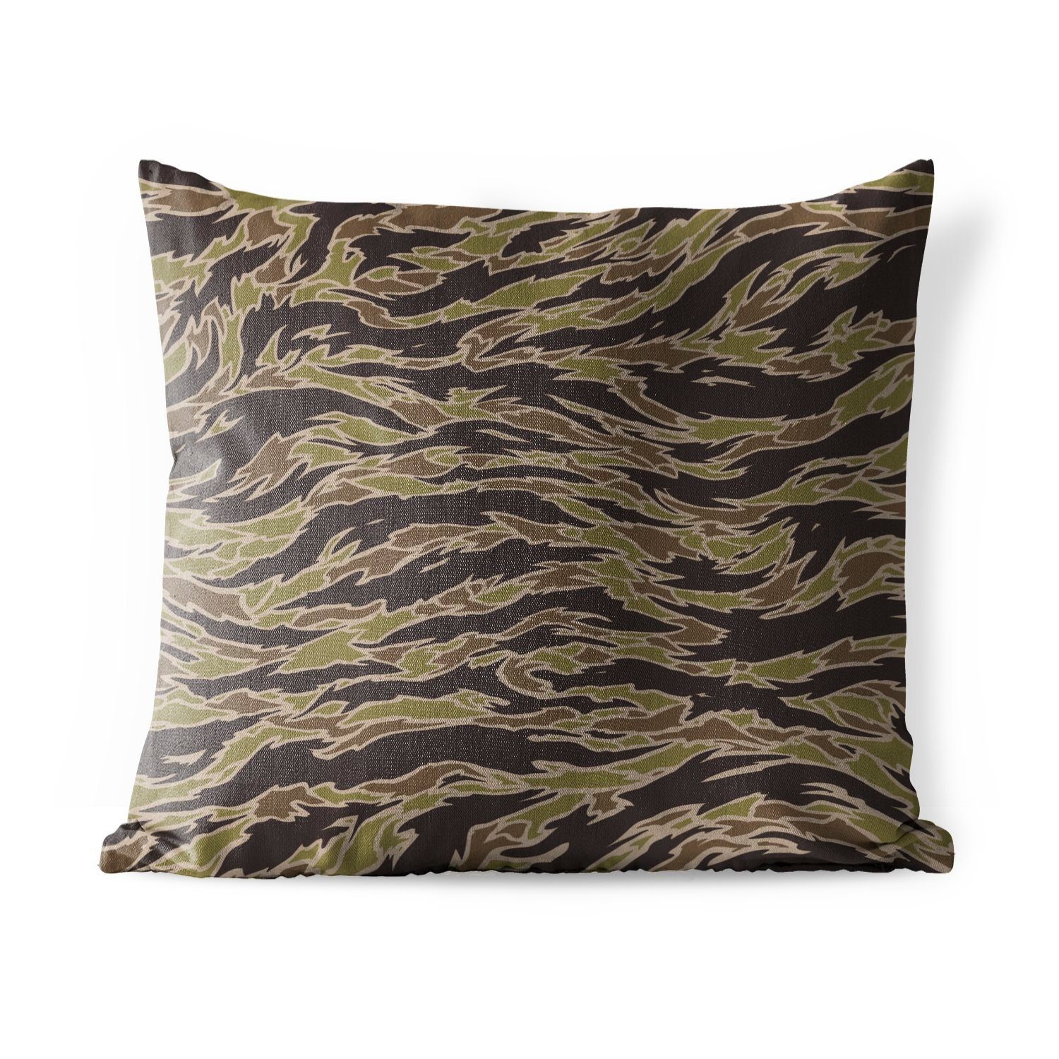 MuchoWow Dekokissen Camouflage-Muster mit Streifen, Kissenbezüge, Kissenhülle, Dekokissen, Dekokissenbezug, Outdoor