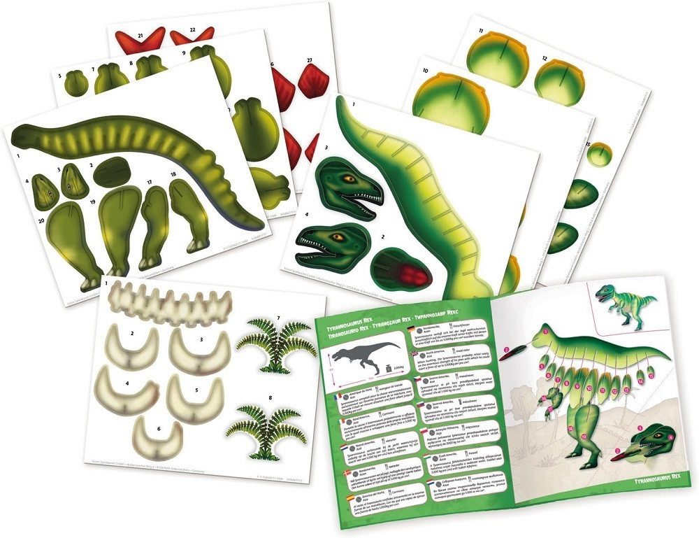 SIMM Spielwaren Steckspielzeug Dinosaurier, Dino, Bastelset, Steckset, Lena, Kinder Steckspiele, Motorik, ‎Exploratorische Fähigkeit