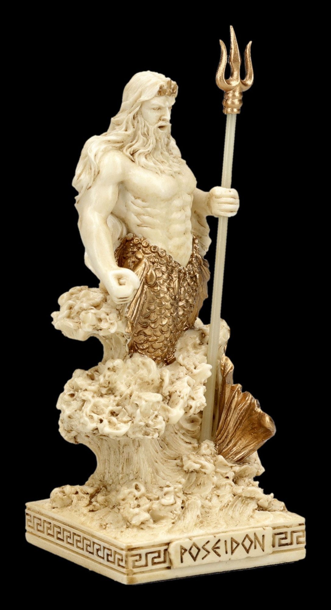 Figuren Shop GmbH Dekofigur Poseidon Figur – Meeresgott Miniatur Statue Veronese 9 cm Dekofigur