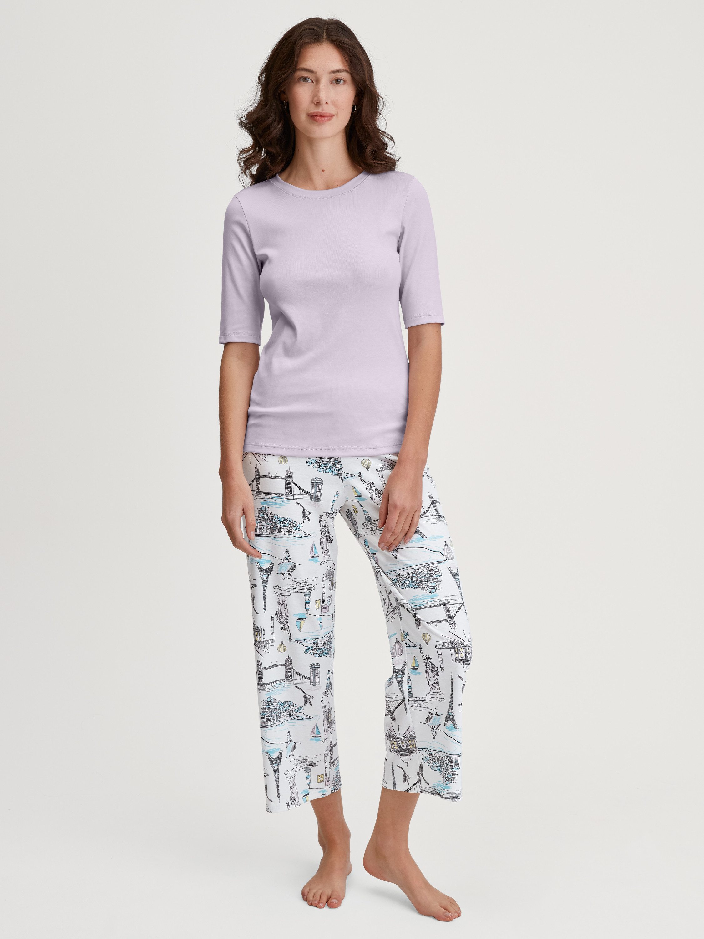 CALIDA Kurzarmshirt Favourites Arts Damen (1-tlg) Feinripp