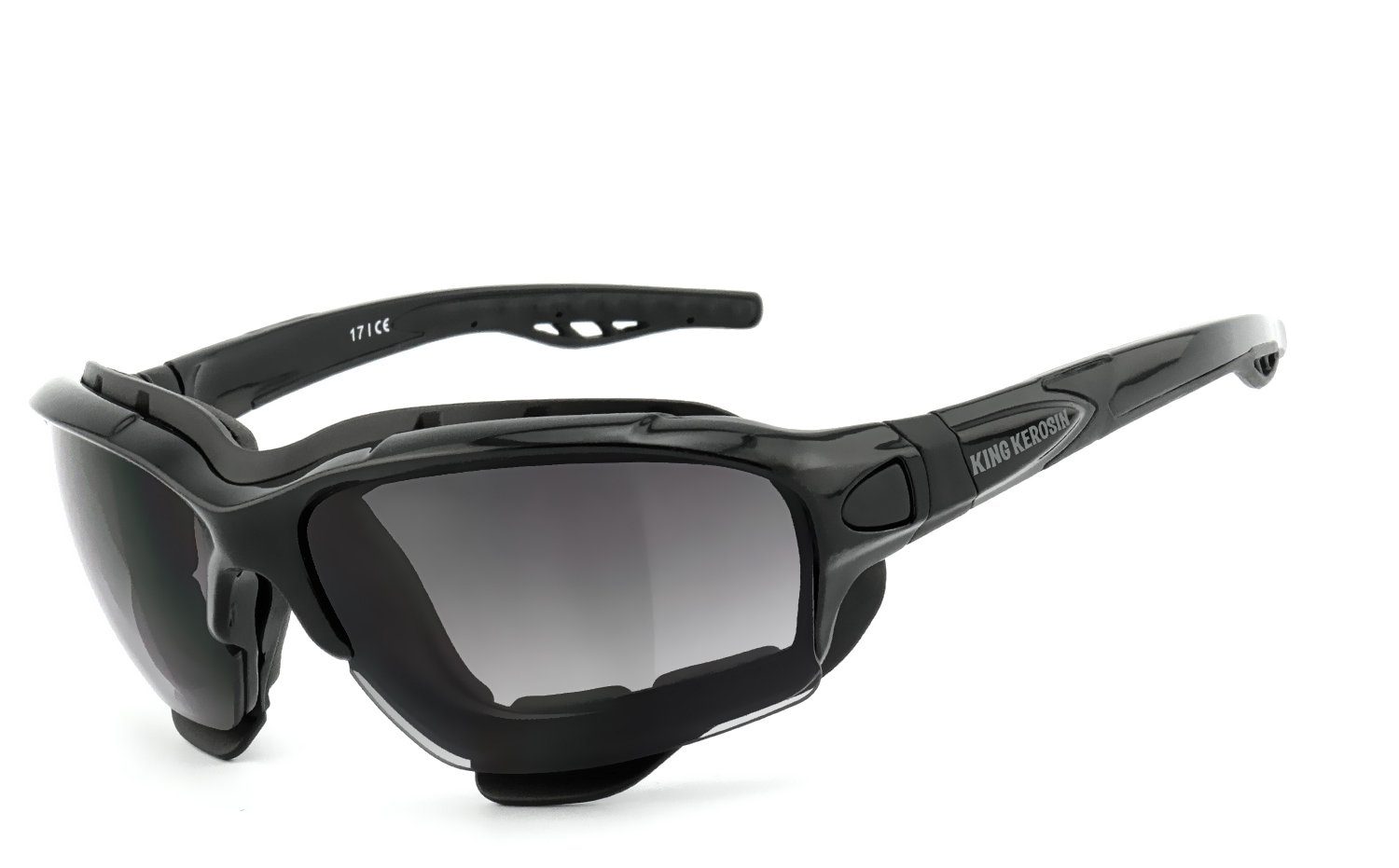 KingKerosin Motorradbrille KK195 Multifunktion, inkl. 3 Paar Wechselgläser, viele Extras