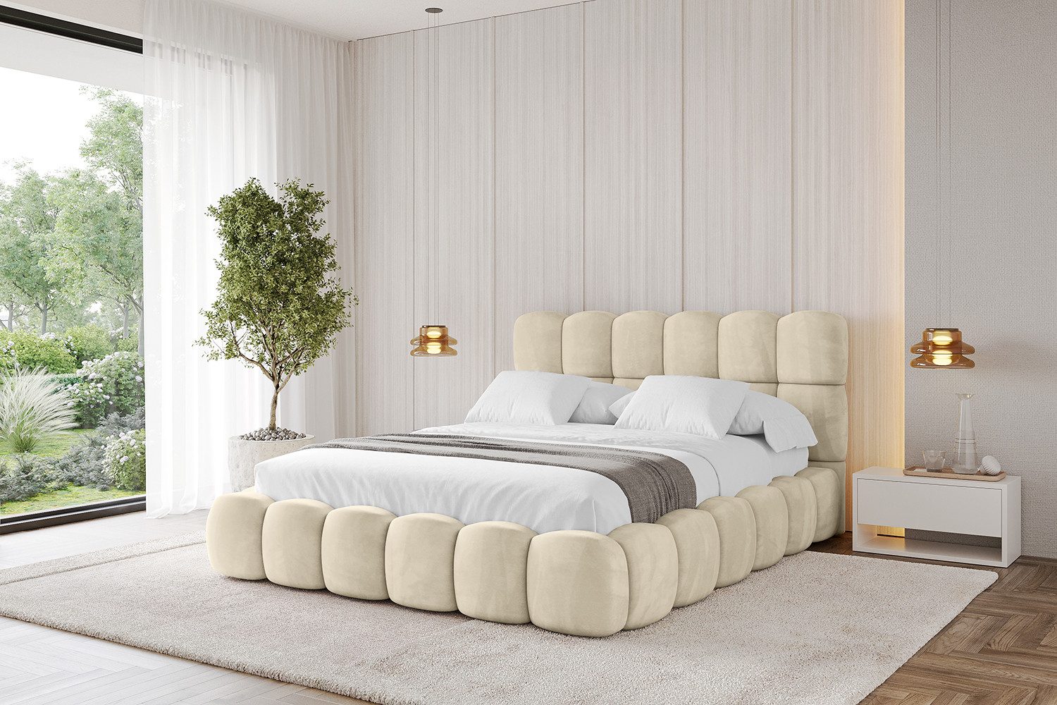 ALTDECOR Polsterbett LEYA (Polsterbett mit Bettkasten günstig online kaufen