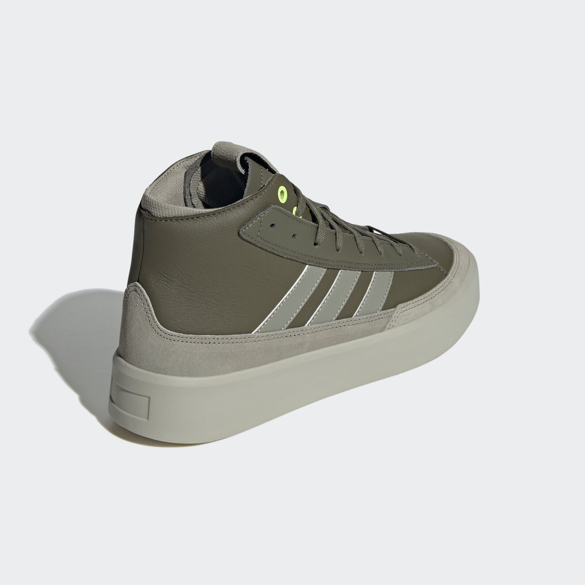 adidas Sportswear ZNSORED HI Pulse Strata Olive / Silver / Lime Sneaker Pebble