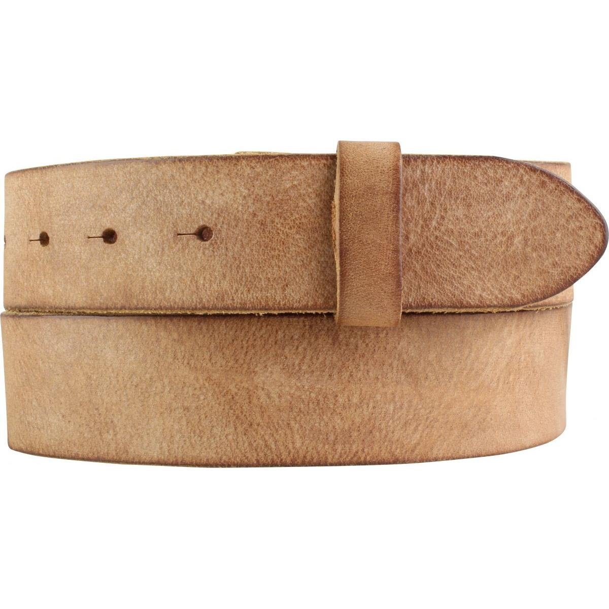 BELTINGER Ledergürtel Wechselgürtel aus weichem Vollrindleder Used-Look 4 cm - Druckknopf-Gü (1-St)