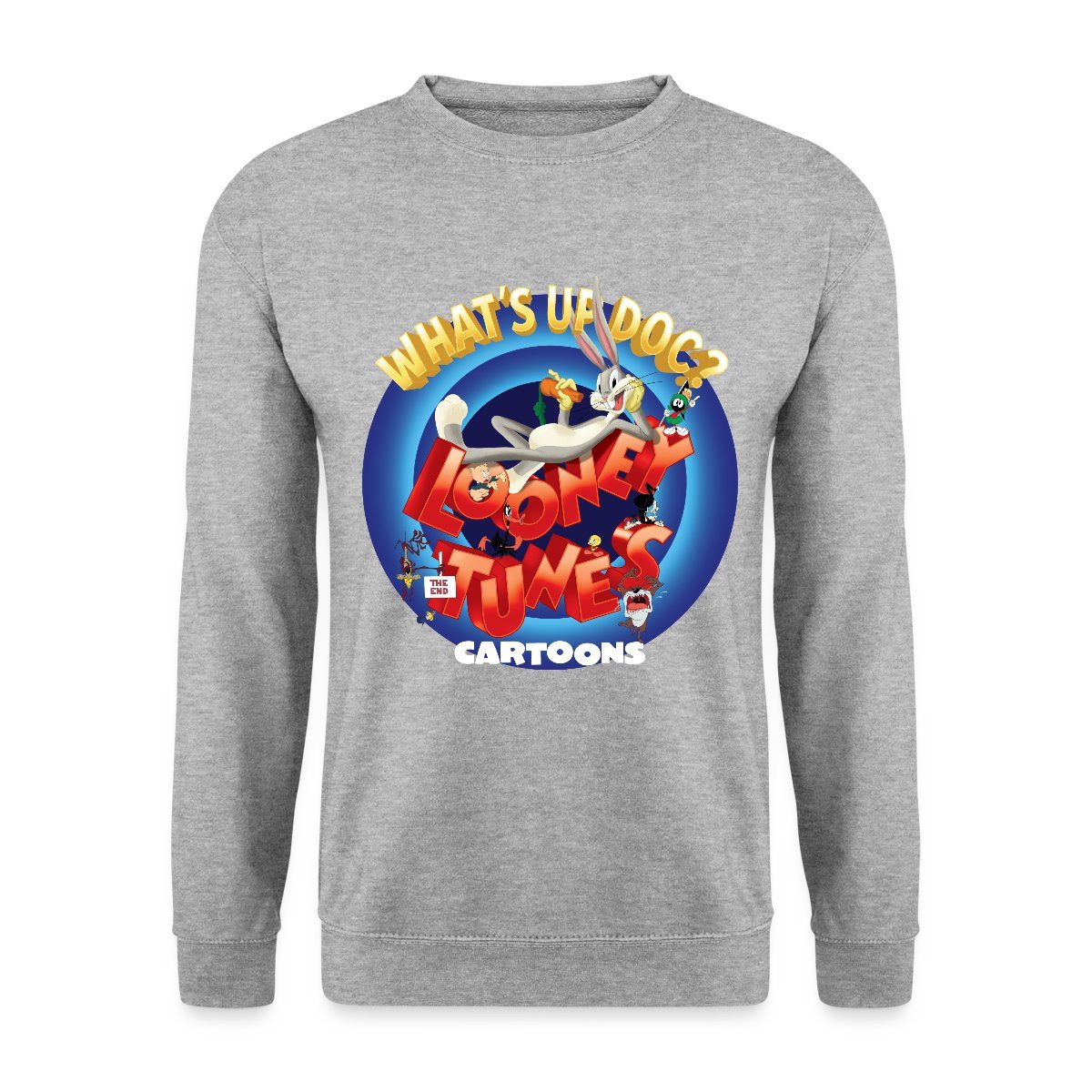 Sweatshirt Looney Tunes Cartoons Logo Bugs Bunny Unisex Pullover