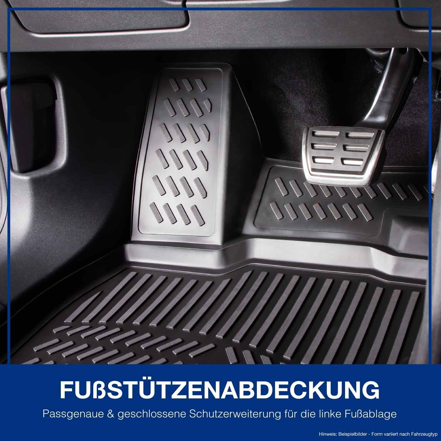 ELMASLINE Auto-Fußmatten 3D für 2022, 3D (Baujahr: 2020, TARRACO, - Gummifußmatten Gummimatten 2018, 2021, St), 2019, SEAT Rand für mit SEAT (4 hohem 2023) (2018-2023) TARRACO